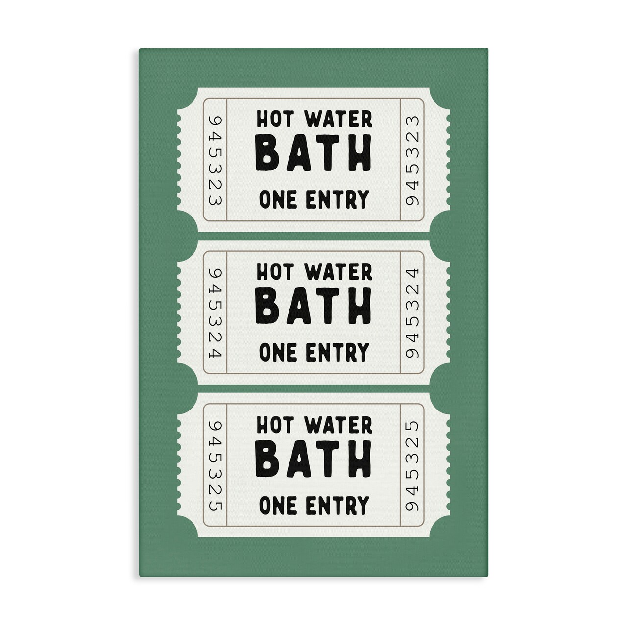 Stupell Industries Hot Water Bath Ticket Canvas, design by Lettered and Lined